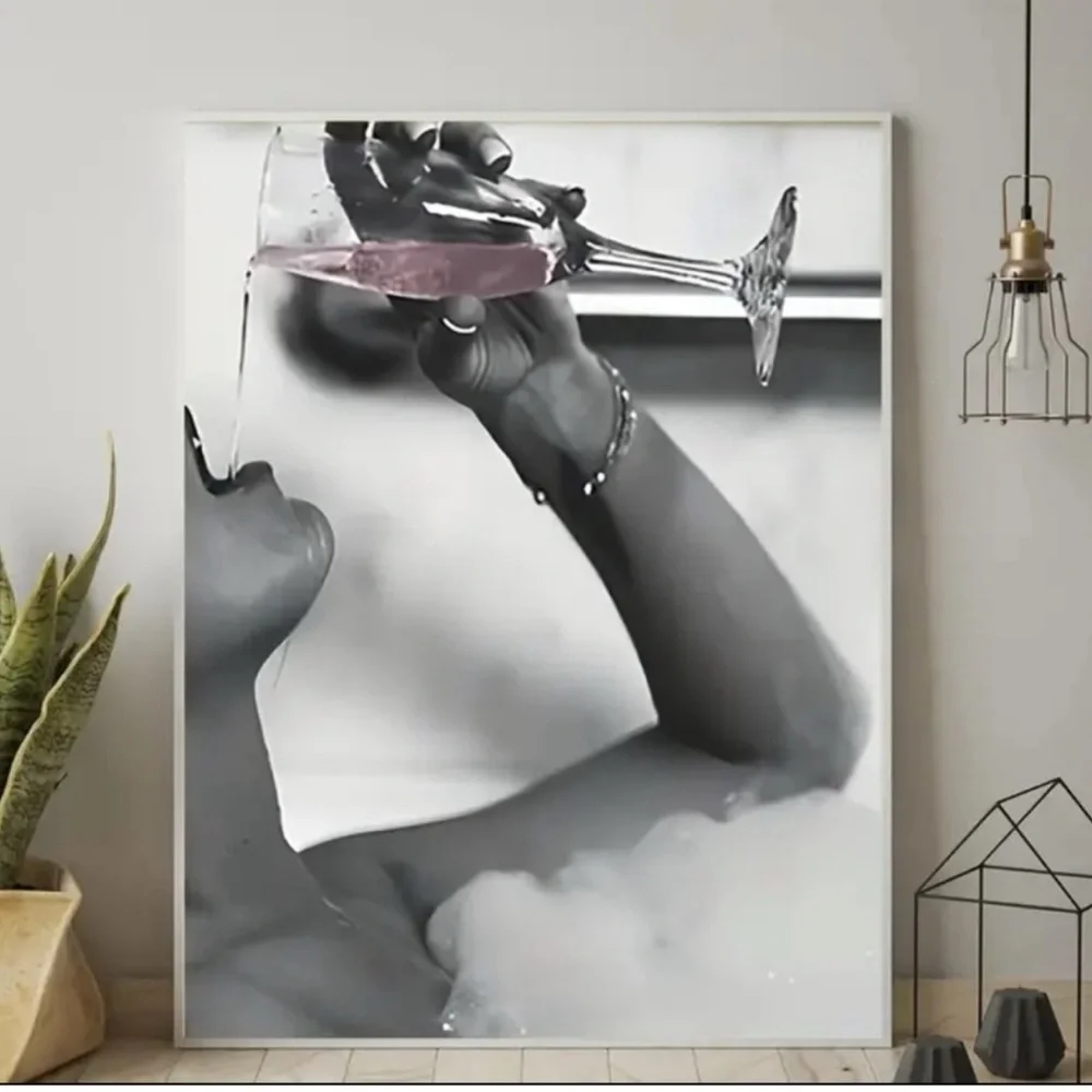 Vintage Rétro Champagne Canvas Aesthetic Poster 🌟
